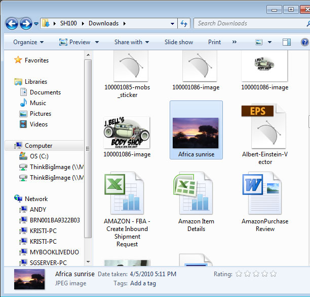 Image in Windows expolorer